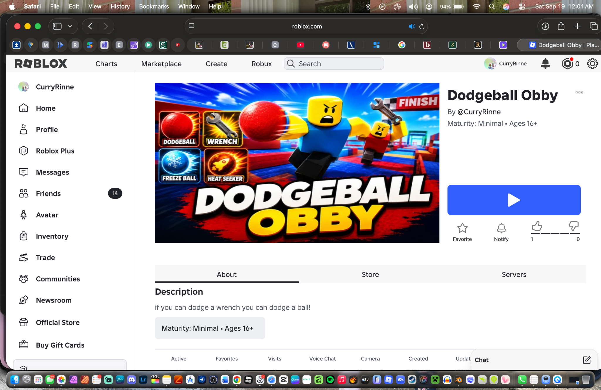 Dodgeball Obby game artwork with Roblox characters dodging a red dodgeball on an obstacle course